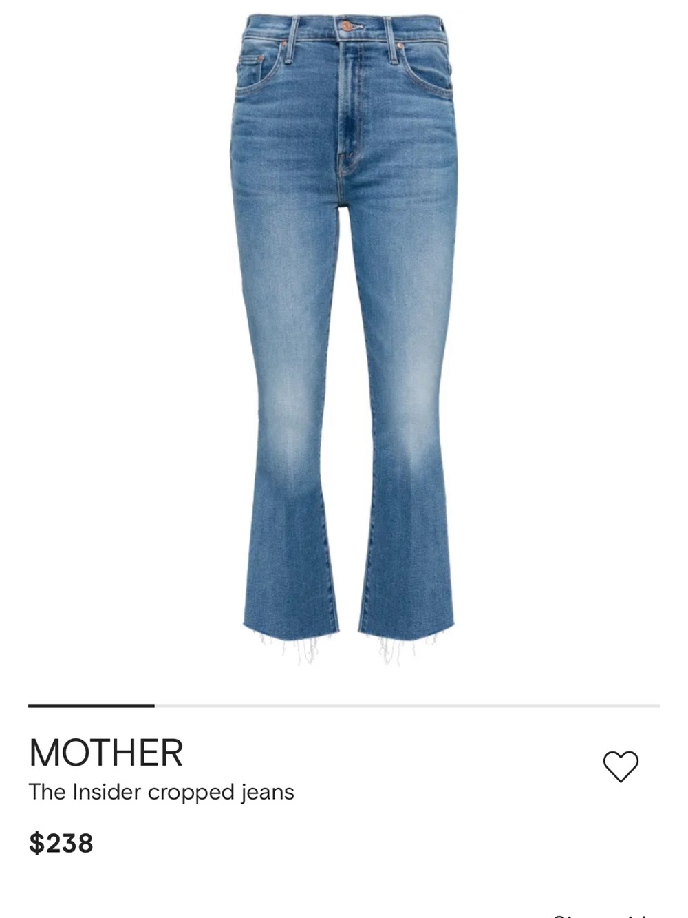 MOTHER The Insider Cropped Jeans